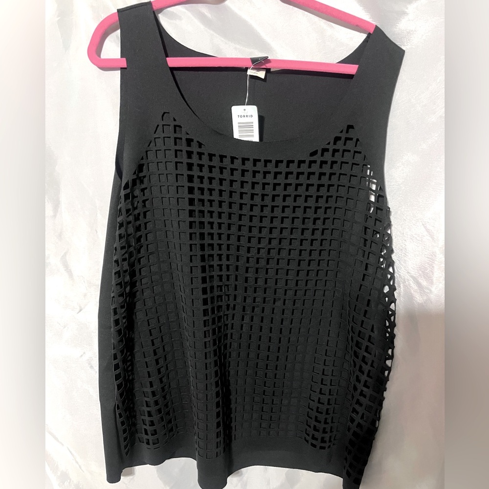 NWT Torrid Laser Cut Black Scuba Tank Size 2